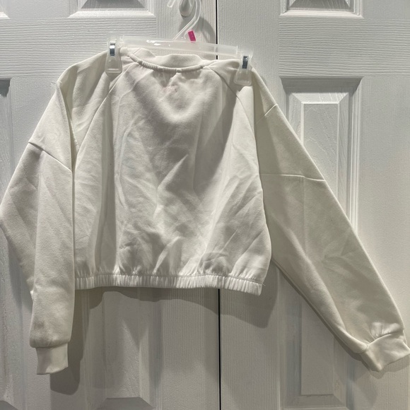 Zara White and Pink Sweatshirt with Graphic Design - Picture 6 of 13